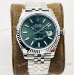 VS Factory 1-1 Rolex Datejust 41 Olive-Green Dial Watch 904l Stainless steel & 72 Power Reserve